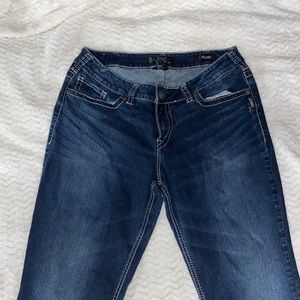 Silver Suki Denim Jeans, Size 36
